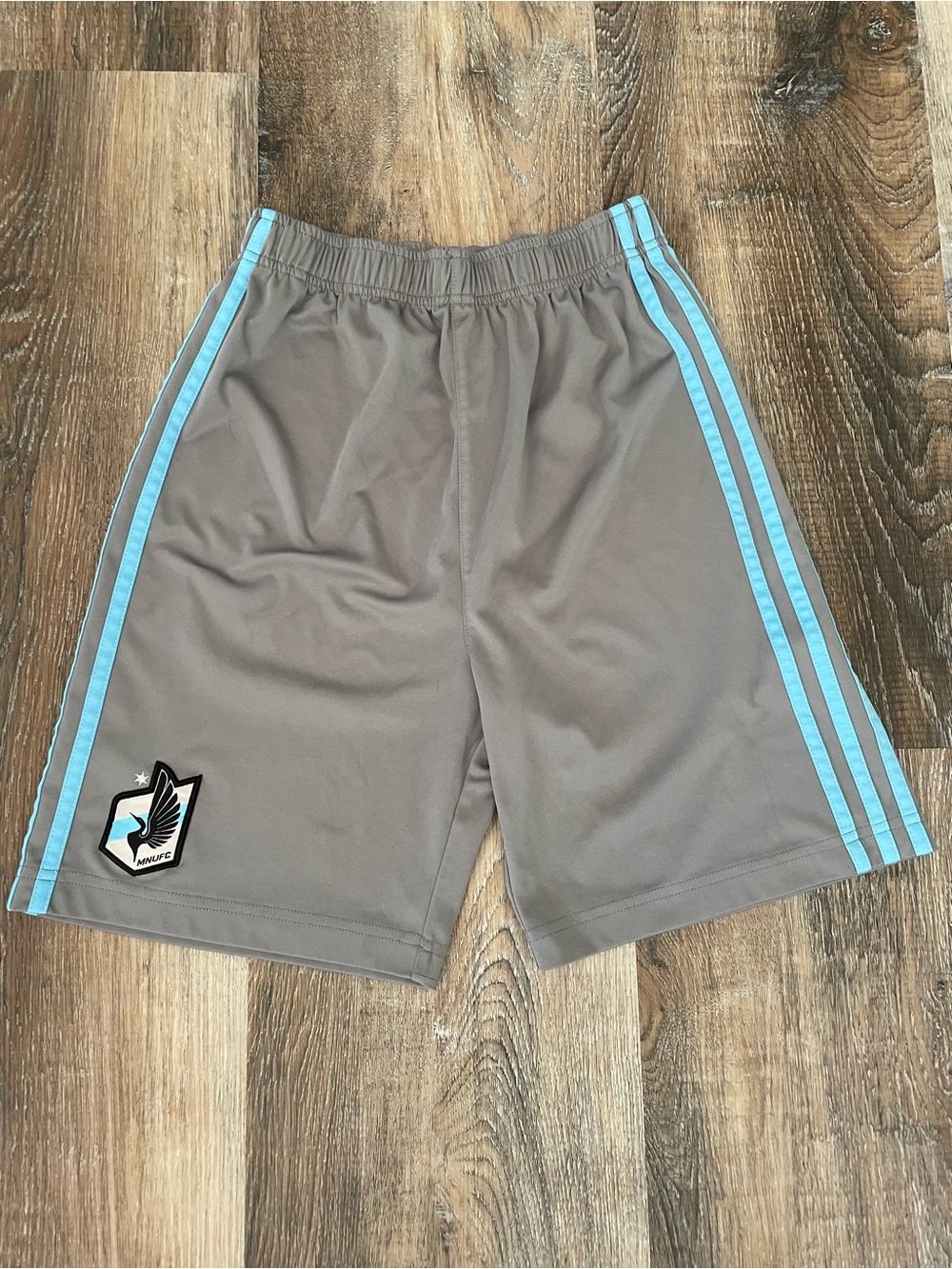 Minnesota United Football Club Loons Youth Medium 10/12 Adidas Shorts Gray